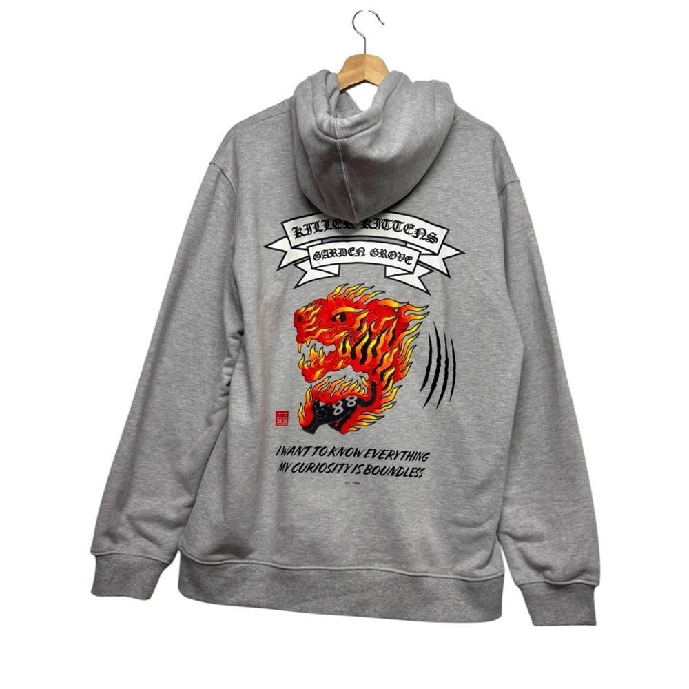 88 RISING ESSENTIALS Graphic Hoodie Gray L - Picture 7 of 9